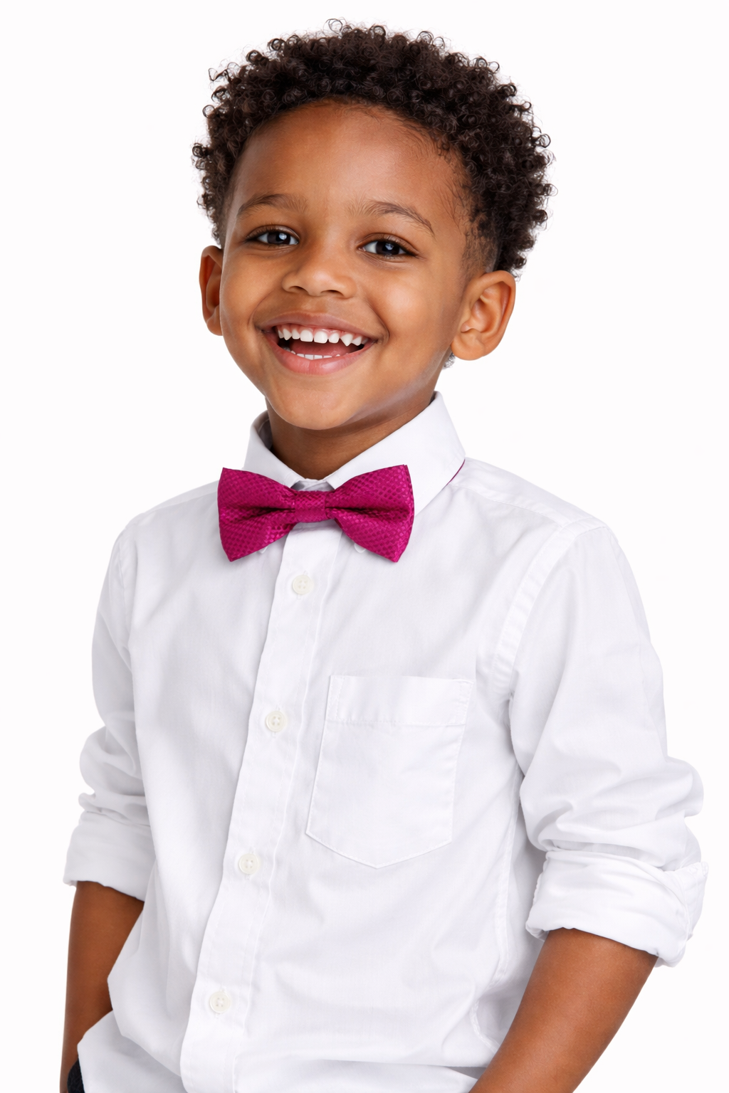 RICH FUCHSIA CHECK BOW TIE - BW10AMGN24054