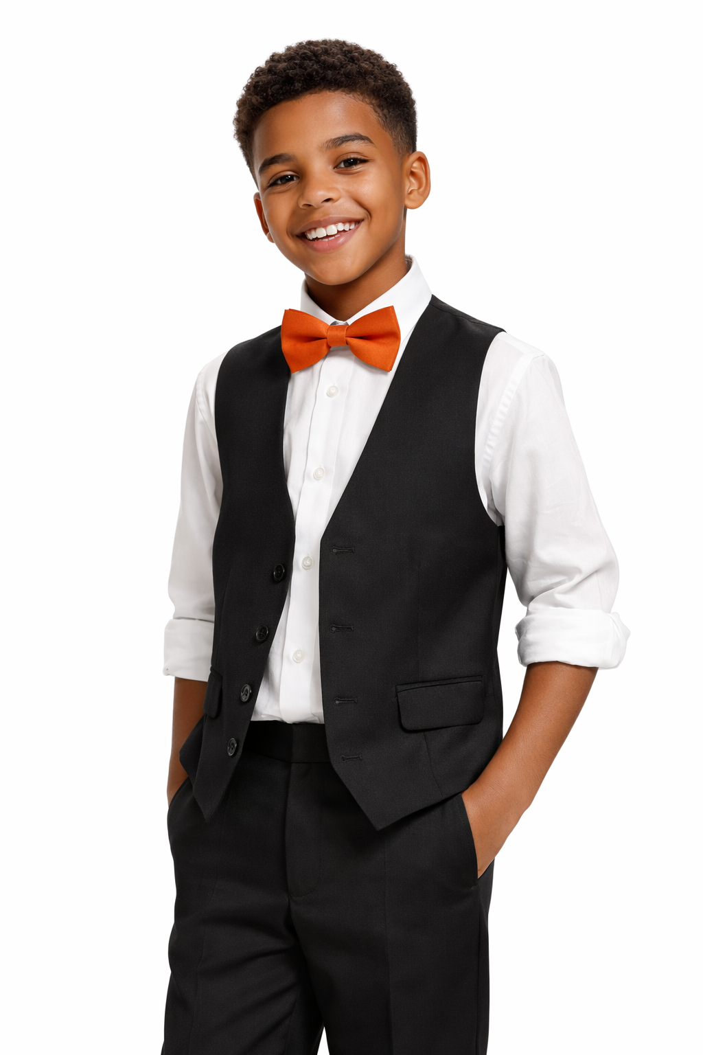 ORANGE SATIN BOW TIE - BW2324050ORG