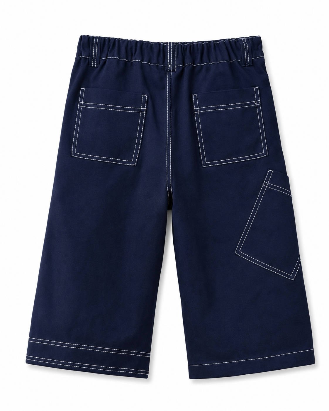 NAVY BLUE STITCH UTILITY SHORTS - B388NVBLU