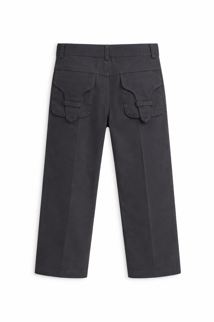 MATTE MIDNIGHT GREY CARGO TROUSERS - DB540MDNGRY