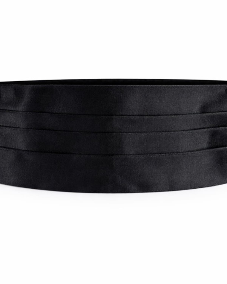 BLACK SATIN CUMMERBUND - BUB10122913BLK