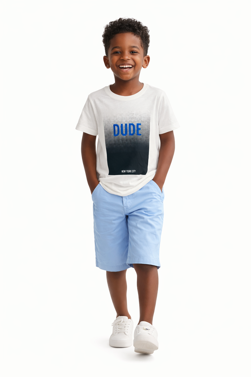 URBAN SKY BLUE SHORTS (6-10 YRS) - MNSH 110SKBL