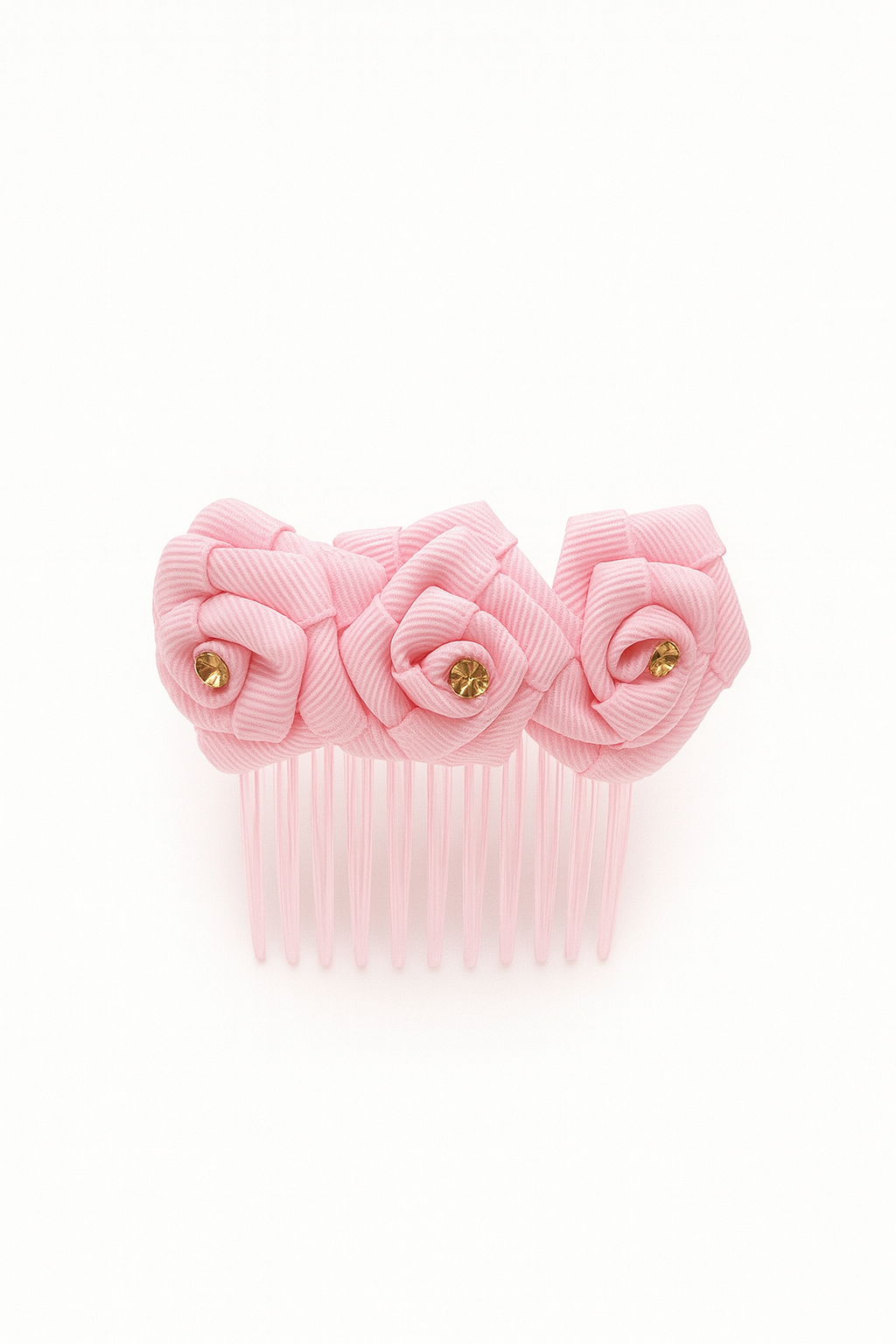 SWEET PINK ROSETTE HAIR COMD - 71022125PNK