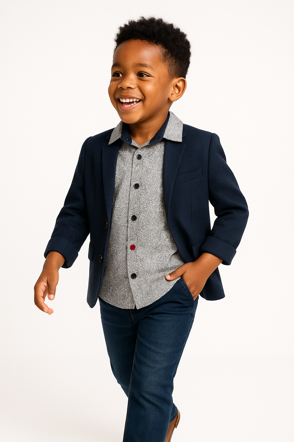 EXPLORER CONTRAST BUTTON PAISELEY SHORT SLEEVE SHIRT ( 3-8 YRS) - C6611976PSL
