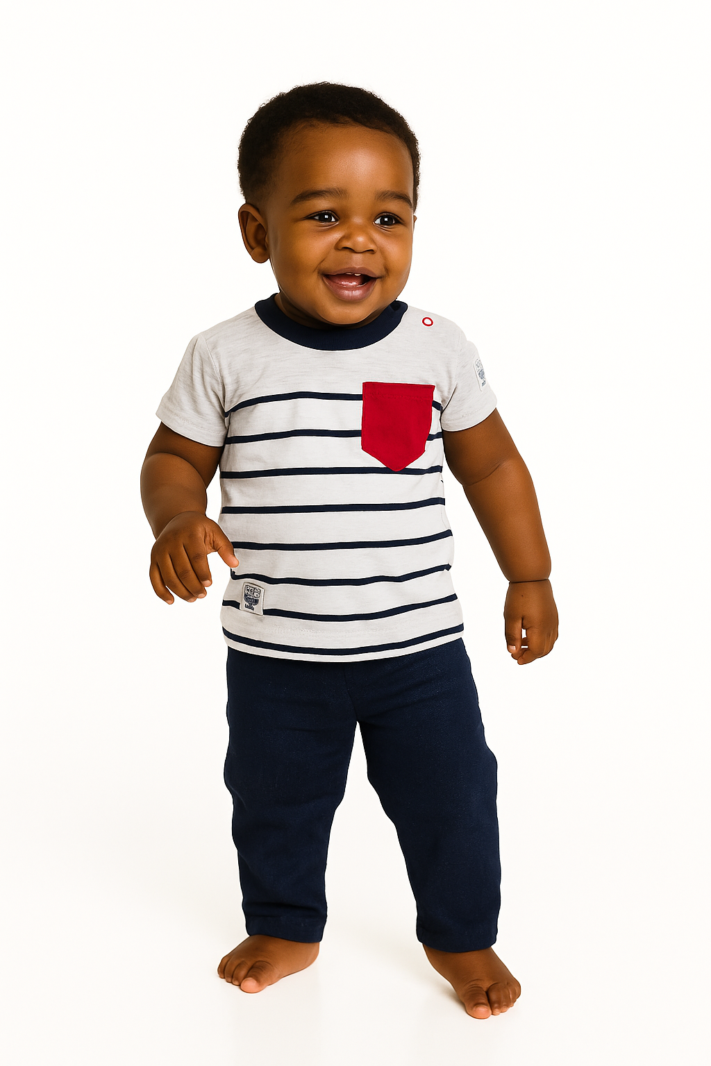 COLOR BLOCK BABY BOY TEE A126BL 0MTH-3YR