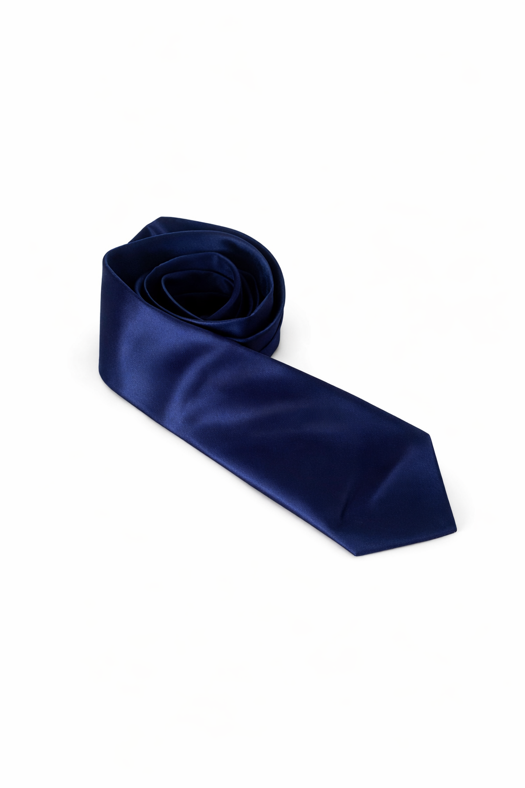 MIDNIGHT BLUE SATIN NECKTIE - LT1815652NBL15652