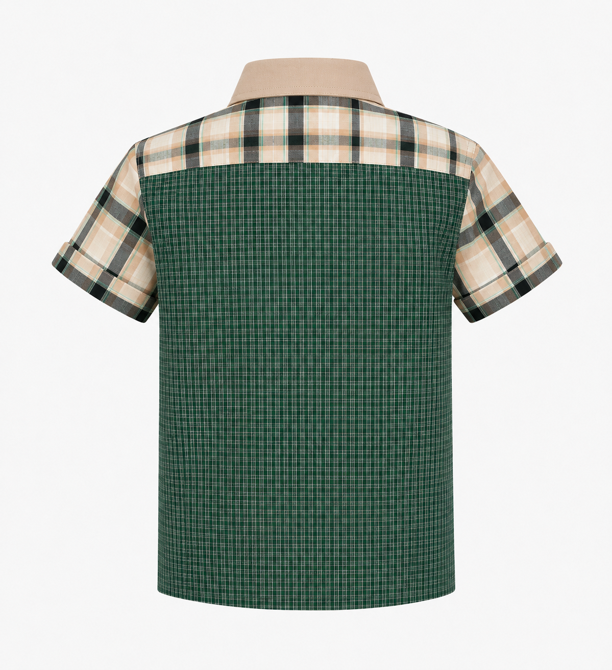 GREEN FOREST CYRUS CHECK SHORT SLEEVE SHIRT (6 MTHS-3 YRS) SMR202GRN