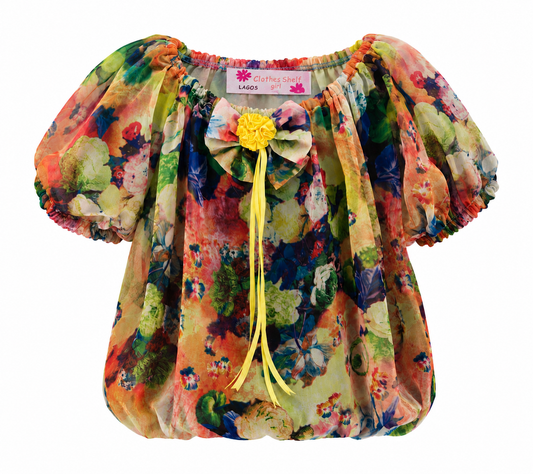 BERTHA BLOOM ELASTICATED FLORALBLOUSE - A18316650FL