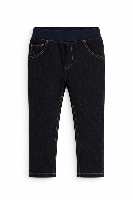 MIDNIGHT BLUE ATHLETIC INDIGO DENIM TROUSERS - B539MDBLDN