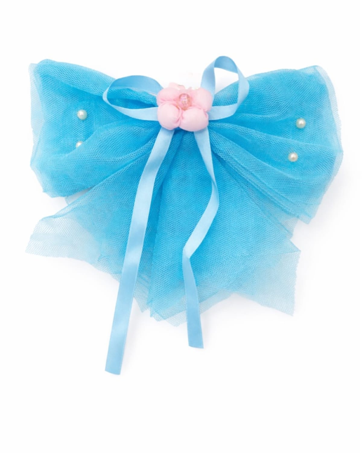SKY BLOOM TULLE BOW HAIRPIECE - KH50724547