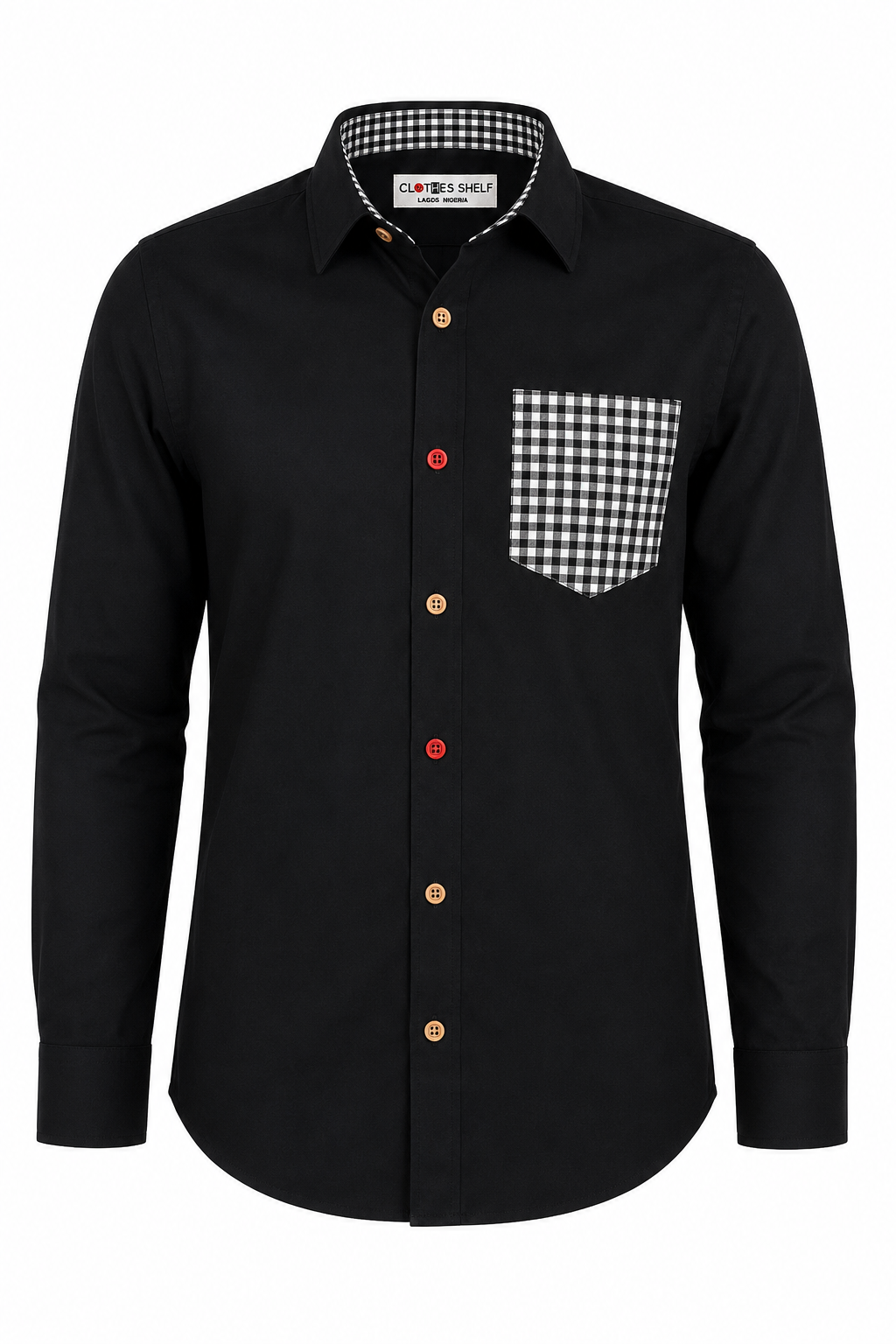 MIDNIGHT CHECK BOYS' CLASSIC SHIRT H07BLK 10-16YRS