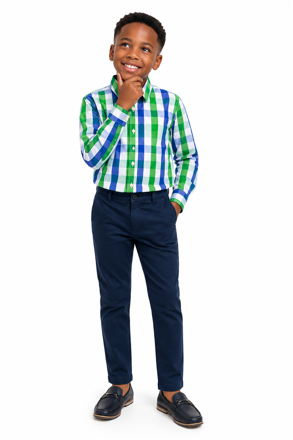 SOLO BOLD CHECK L/SL SHIRT MD1520 4-8YR