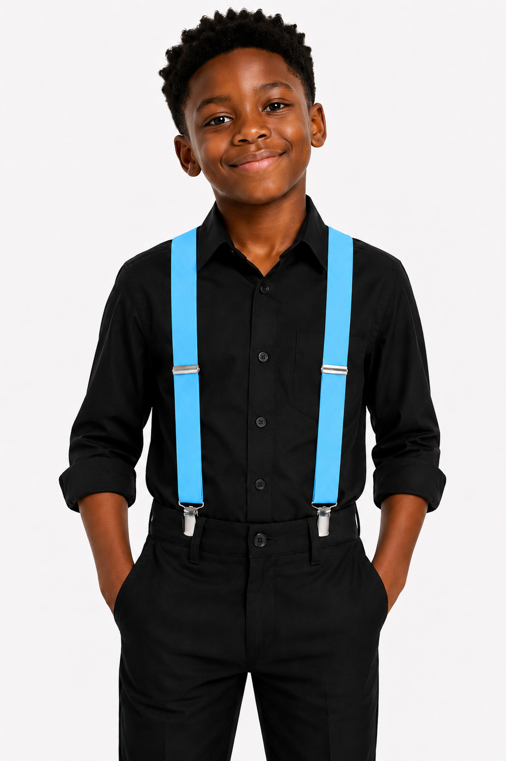 SKY BLUE Y BACK SUSPENDERS - B49MNSKYBL