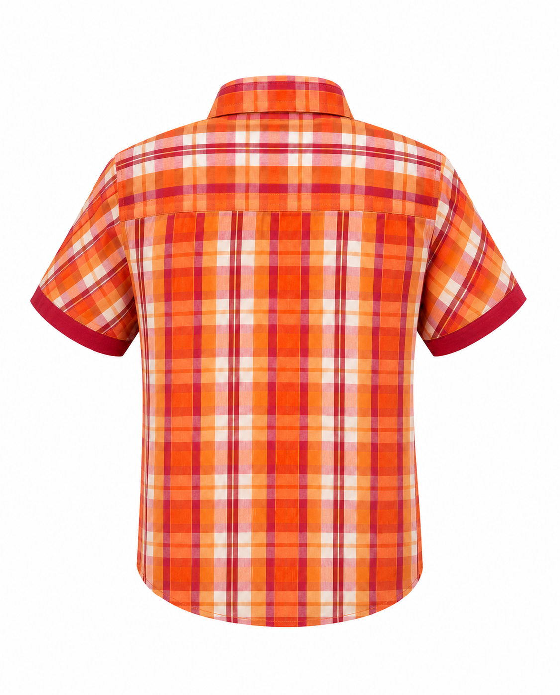 AMOS CHECK BOYS' SHORT SLEEVE SHIRT ( 1 - 8 YRS) - G7112400ORG