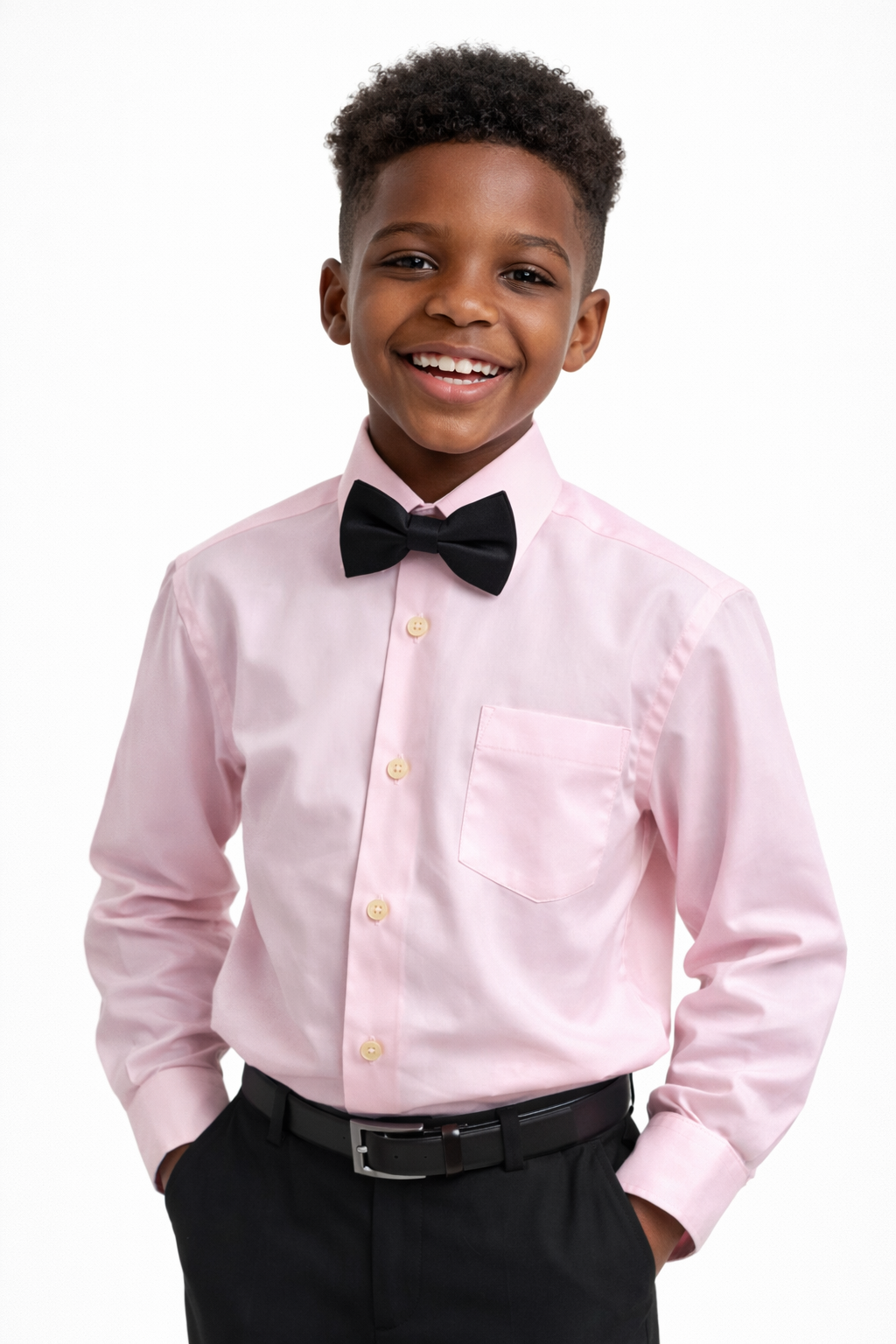 CLASSIC BLACK SATIN BOW TIE - ABW30124788BLK