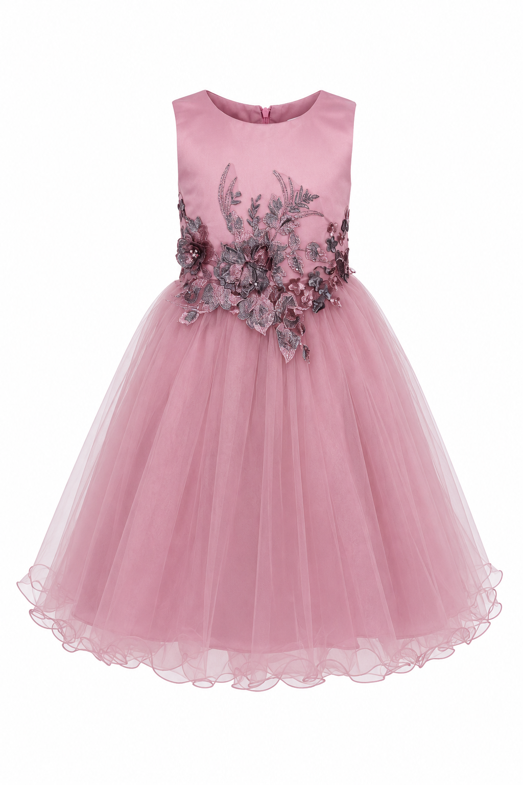 BLUSH PINK ANGELA BEADED PETAL DRESS MD14PNK
