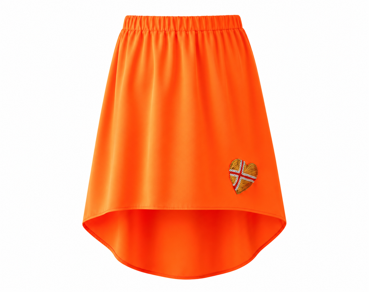 NEON LUXE HEART HI-LO SKIRT - B698126NEORG