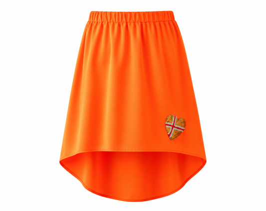 NEON LUXE HEART HI-LO SKIRT - B698126NEORG