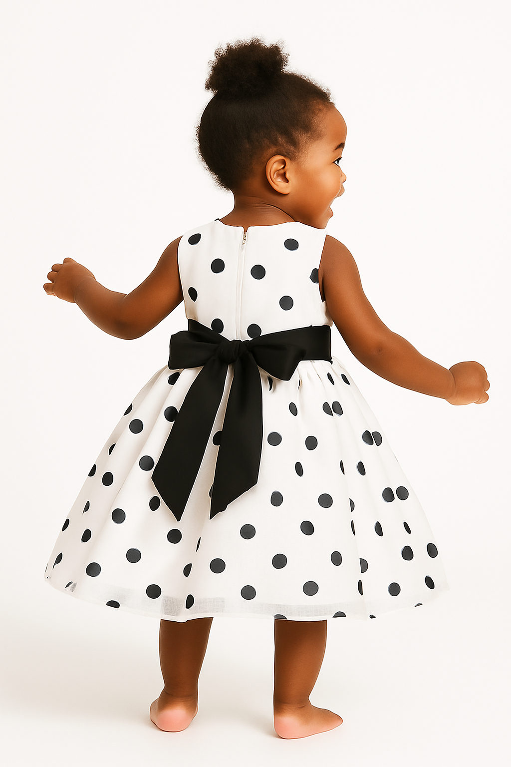 POLKA CHARM PARTY DRESS - CSPLBLK851095