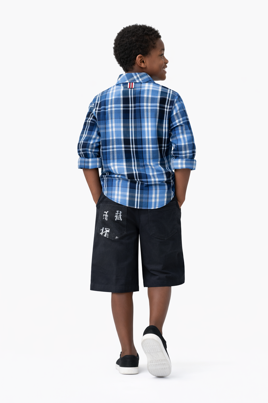BLACK UTILITY SHORTS ( 9-16 YRS) - 40726UTBLK