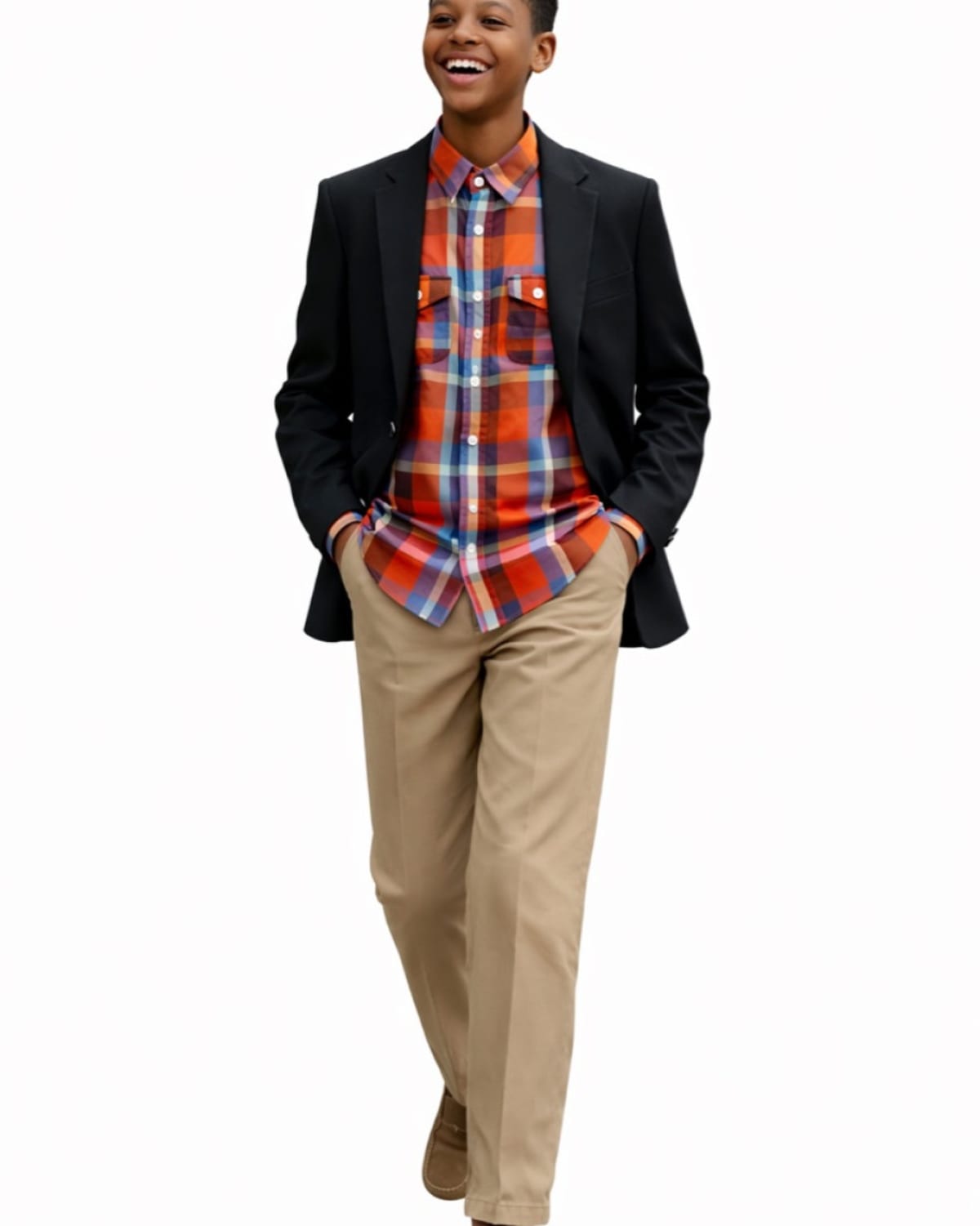 SANDSTONE KHAKI ''CLOTHES SHELF'' SIGNATURE TROUSERS (12-16YRS) - B532SDSTKHB