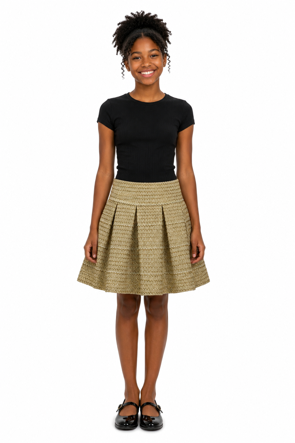 GOLD LUCY GLIMMER SKIRT A652GLD 2-12YRS