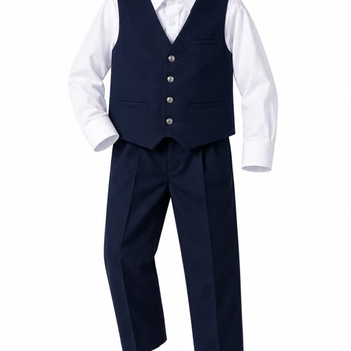 ROYAL NAVY BLUE BENJY WAISTCOAT SET - AG133NVYBL