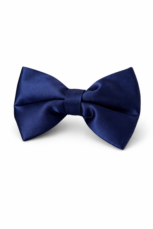NAVY BLUE DICKIE SATIN BOW TIE - LTD02324870NBLU