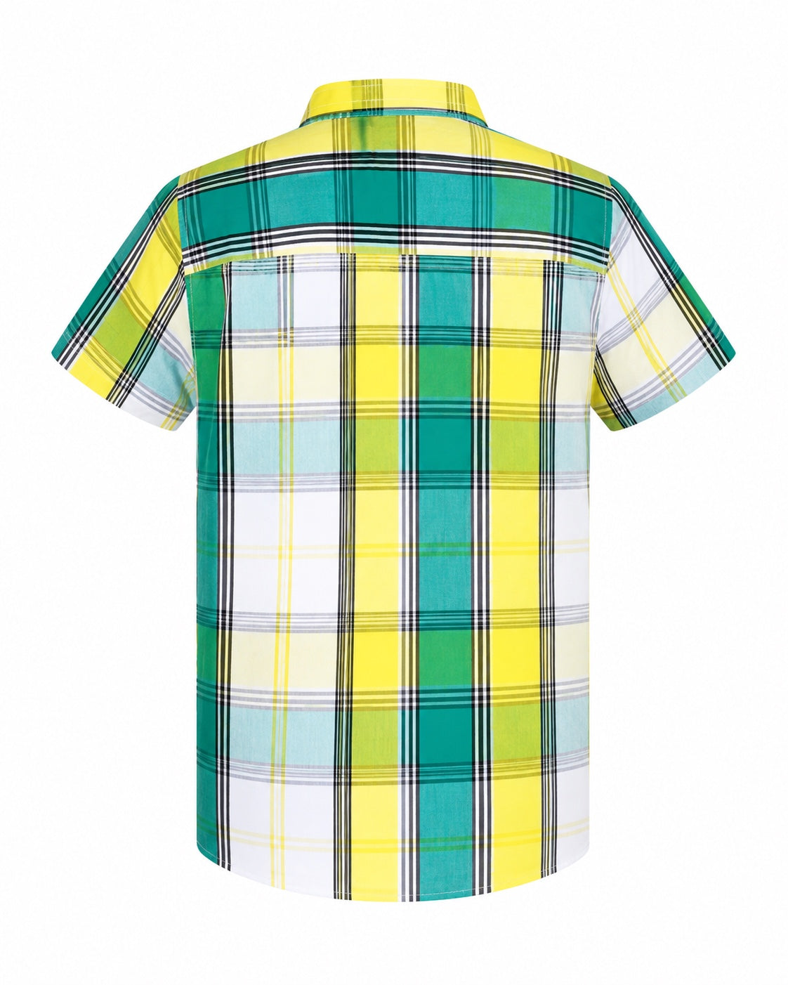 GREEN CHECK LEKS S/SL SHIRT MD69GRN 6-10YRS