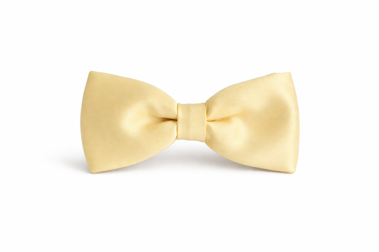 CHAMPAGNE CREAM SATIN BOW TIE - ABW700CHCRM