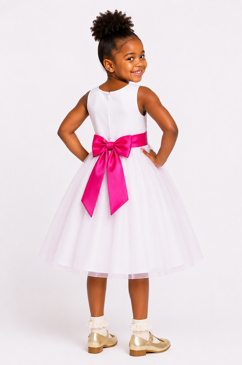 WHITE ROSE BALL GOWN / PINK - MN805PNK25770