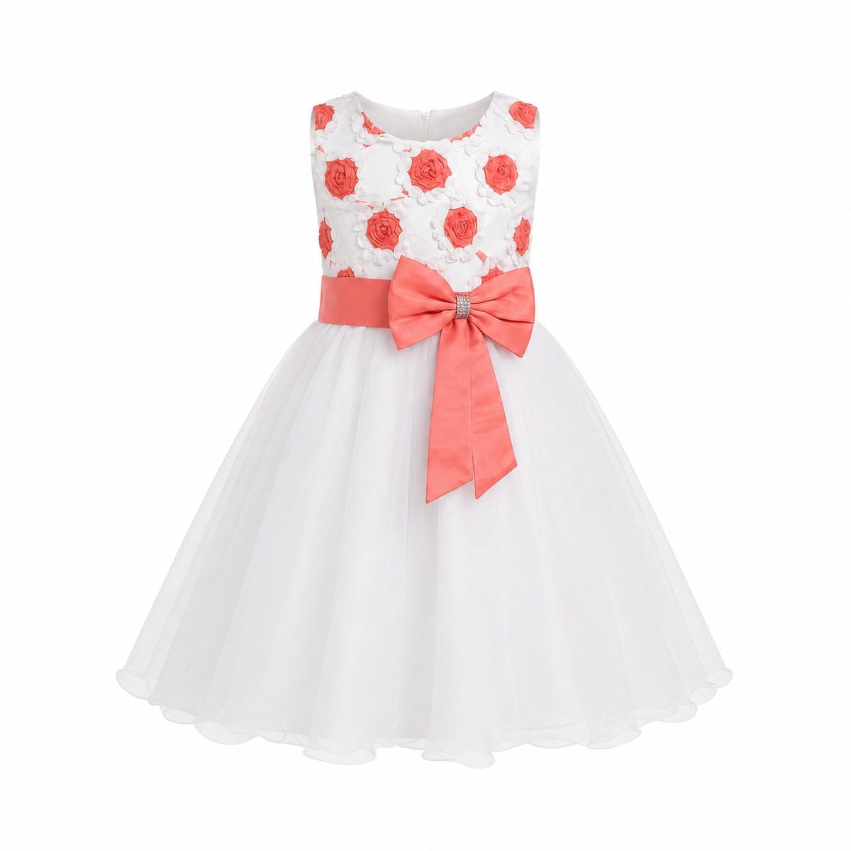 CORAL ROSE KATY BALL GOWN MS6078CRL 12MTH - 8YR