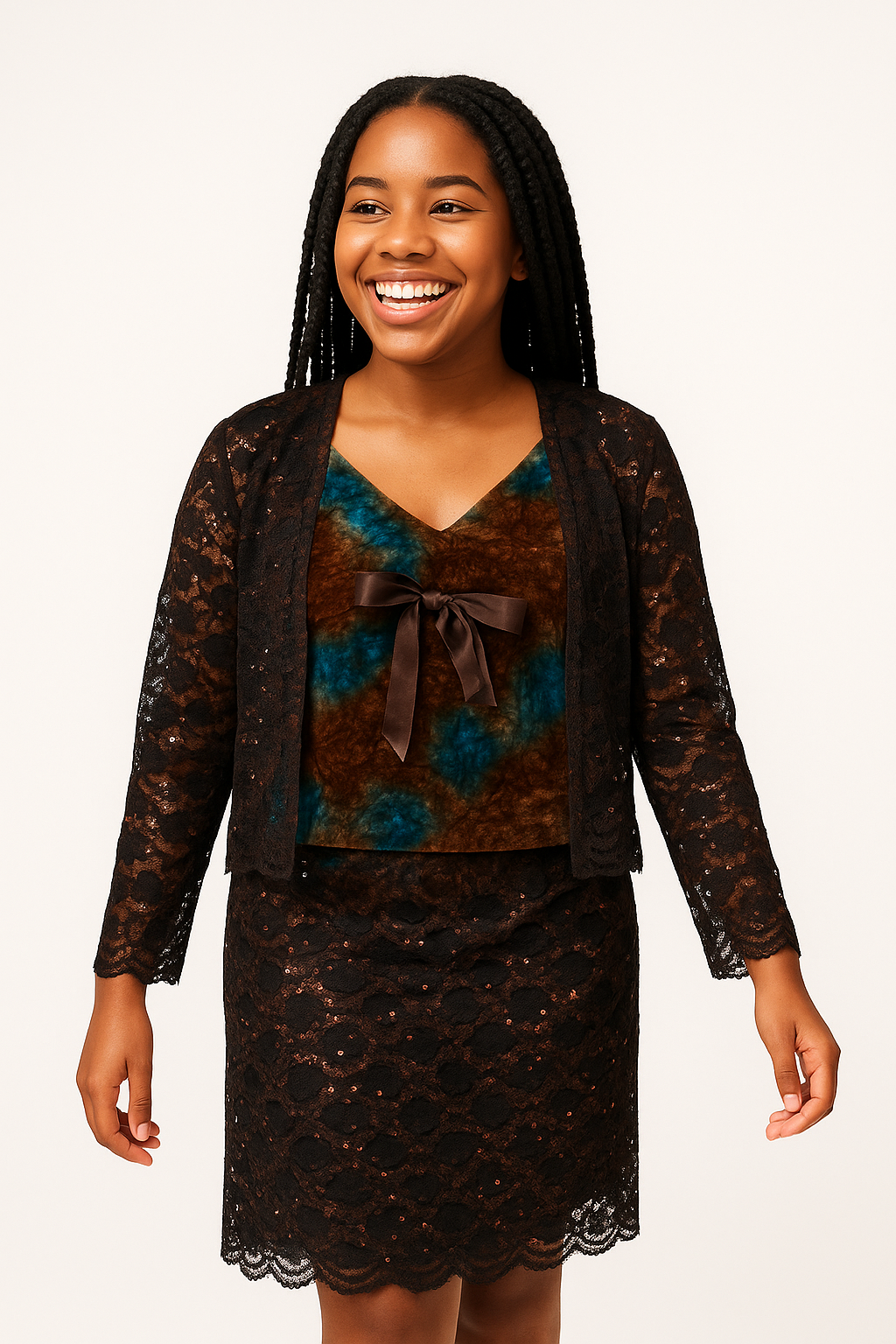 MIDNIGHT ESME SEQUIN SKIRT(6-16YR) - AGB1726074