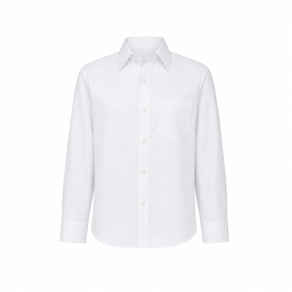 WHITE LONG SLEEVE DRESS SHIRT ( 1-18 YRS) - MSELWH980A