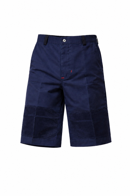 NAVY BLUE COURDOURY PANEL SHORTS - B21725992NVBL