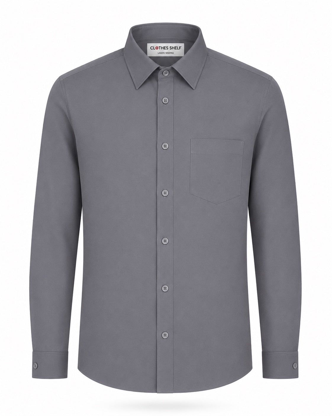 CHARCOAL GREY LONG SLEEVE FORMAL SHIRT ( 14-16 YRS) - G39202607CHGRY
