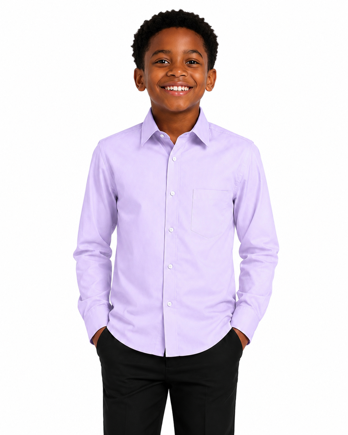 SOFT LILAC CLASSIC BOYS LONG SLEEVE FORMAL SHIRT (3-16 YRS) - A15821601LLC