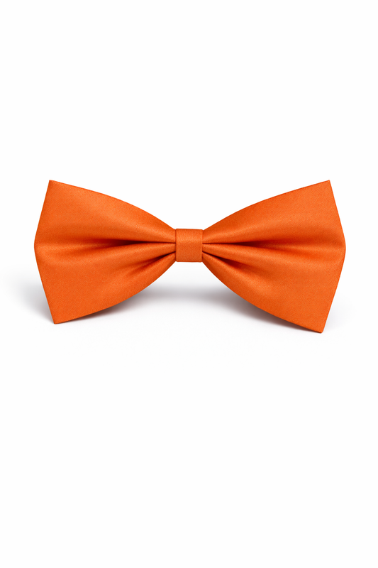 TANGERINE ORANGE CLASSIC SINGLE LAYER BOW TIE - BW2324050TORG