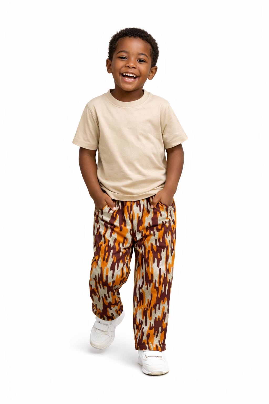RUST TRAIL CAMO CHIDI TROUSERS (1-3YR) - MN401RSCMCH