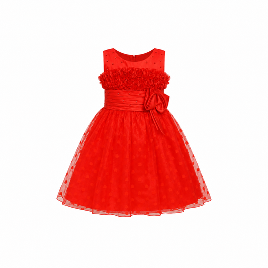RUBY BLOSSOM PARTY DRESS MD6022RED