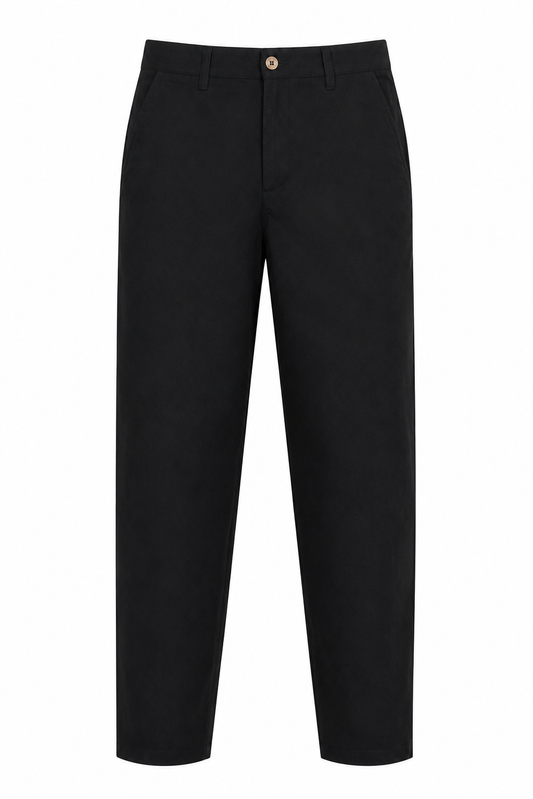 BLACK LETTI CHINO TROUSERS - MN331BLK