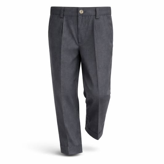 LITTLE GENTLEMAN GREY CLASSIC SUIT TROUSERS - SMTR101CHGRY
