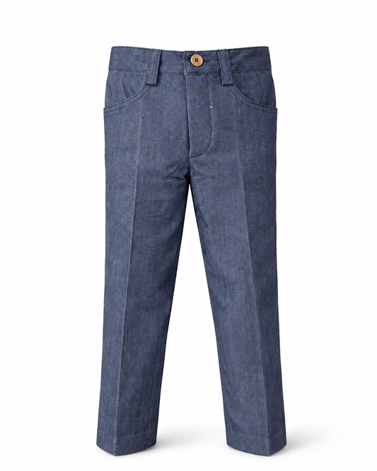 INDIGO REGENT TAILORED DENIM TROUSERS (18MTH-4YR) - MN329INDNM