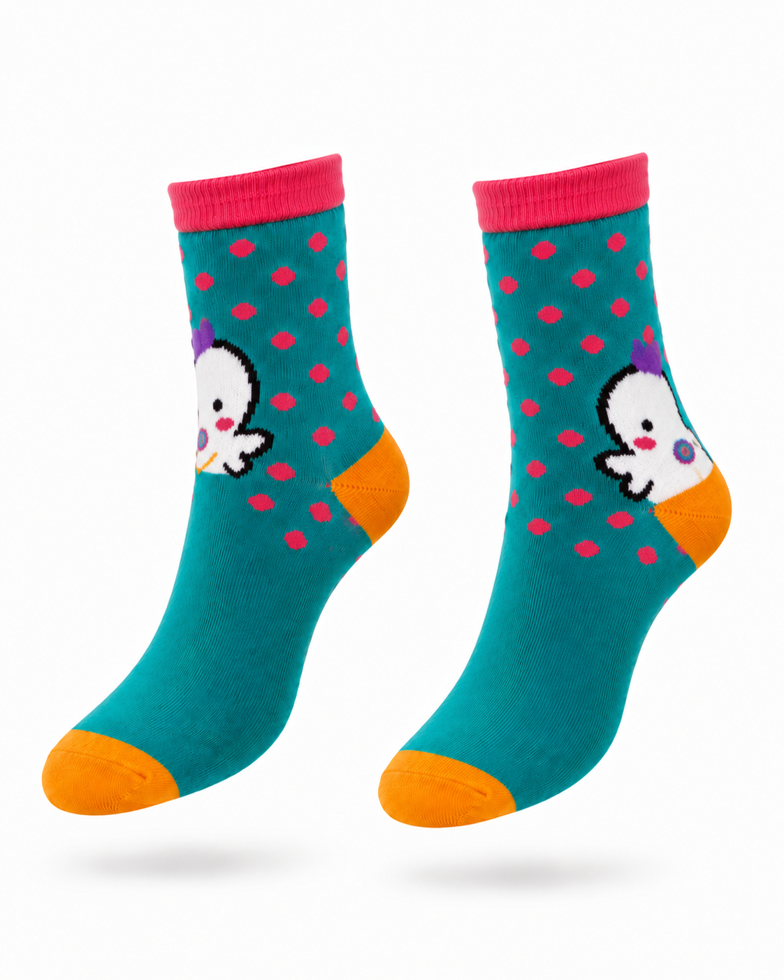 BUBBLE POP CHARACTER SOCKS - MS6953TQGRPLK