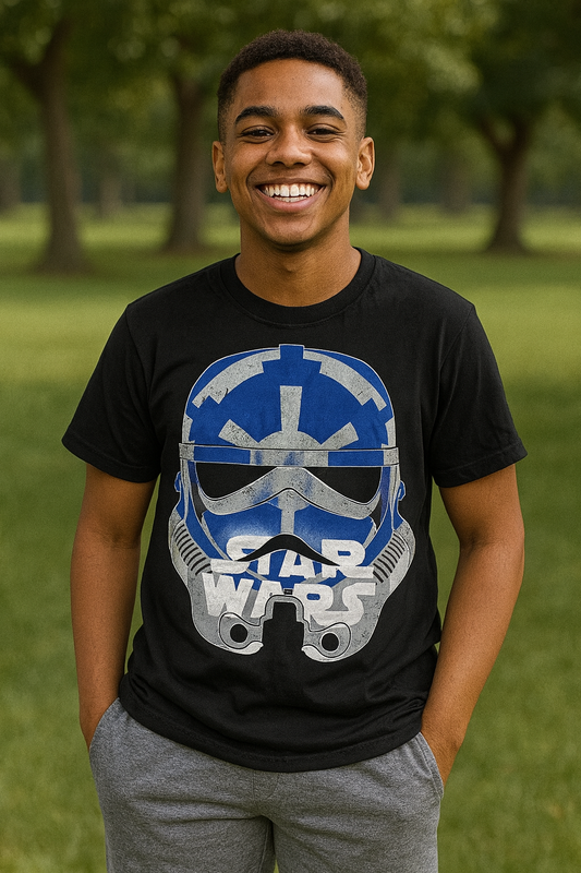 BLACK STAR WARS TEE SHIRT - BTP73BLK