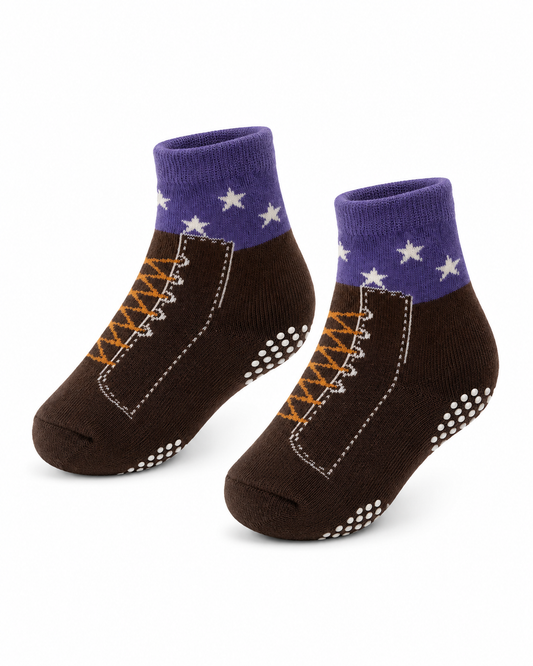 MIDNIGHT BROWN BABY GRIP BOOTIE - L1125CFFPLOR