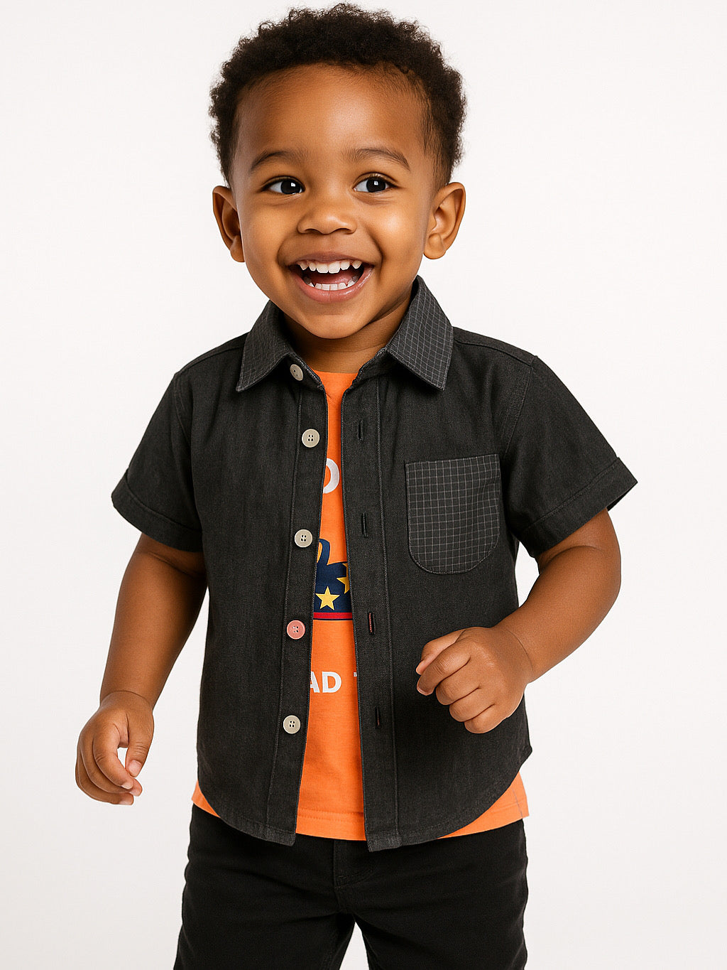 ORANGE ROAD TRIP TEE - B211ORG (12MTHS-3YRS)