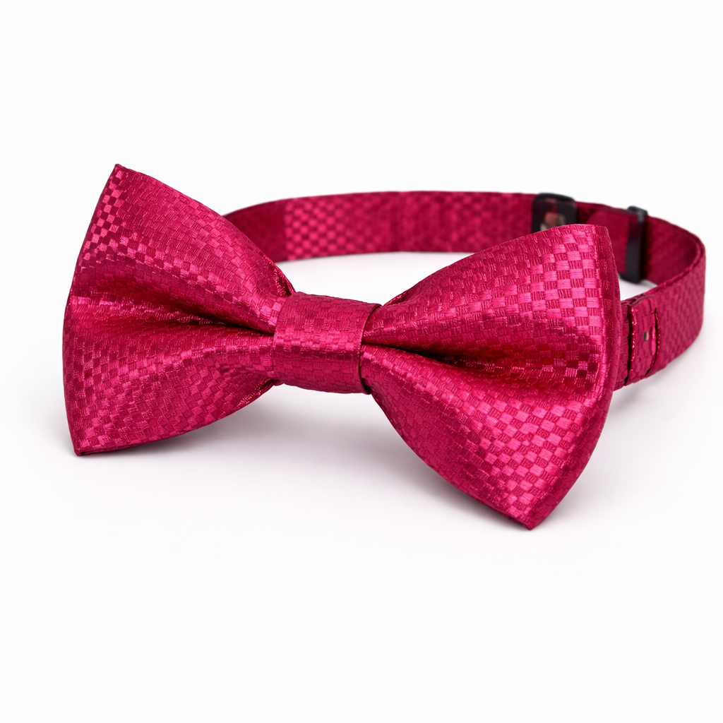 RICH FUCHSIA CHECK BOW TIE - BW10AMGN24054