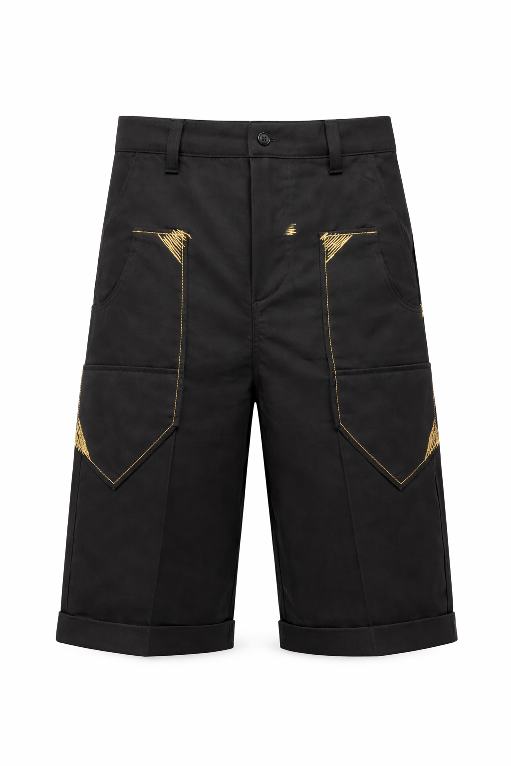 BLACK CHINO SCOUT 3/4 SHORTS - F05ONXBLX
