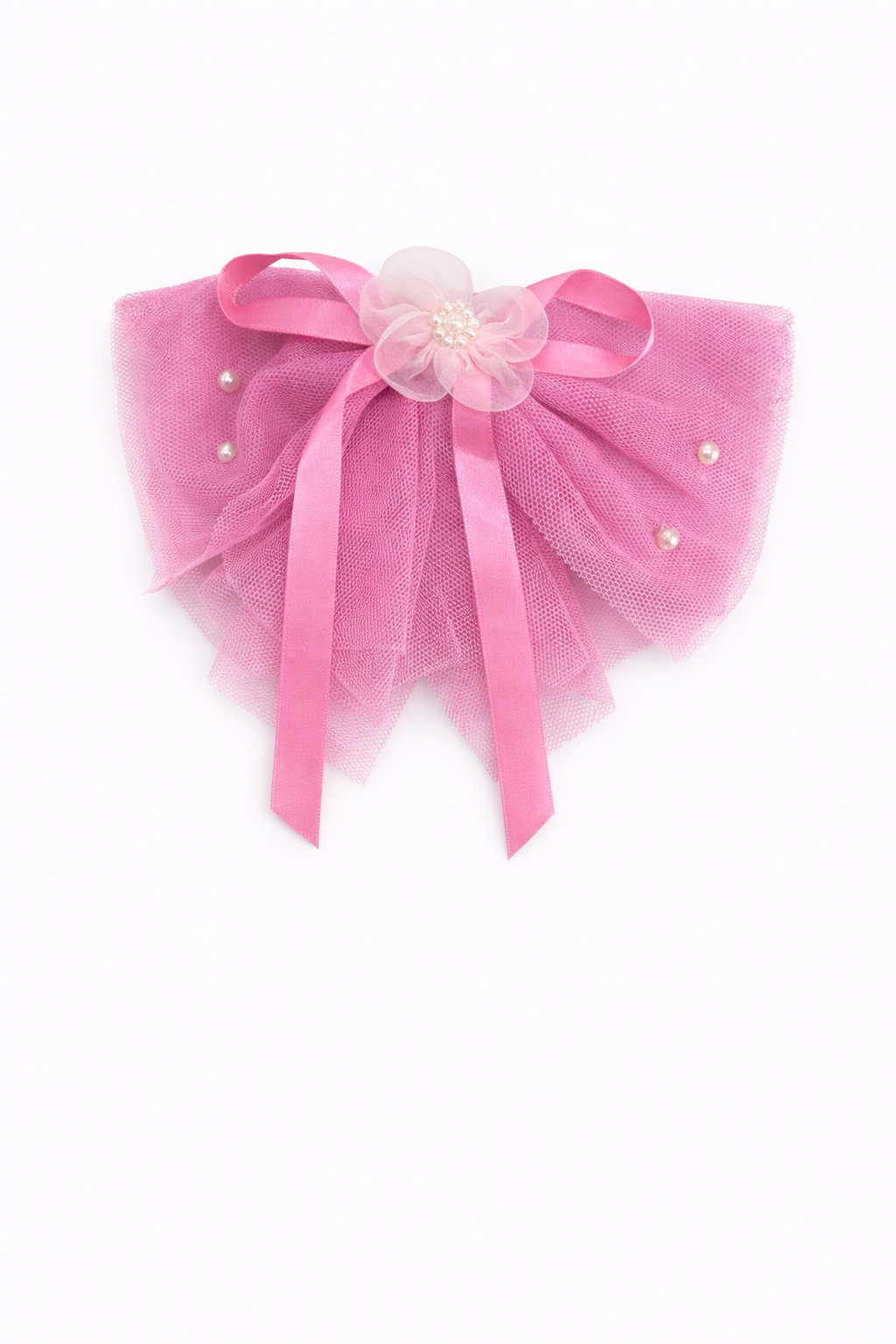 BLUSH GRACE HANDKERCHIEF TULLE BOW - KH500PNK